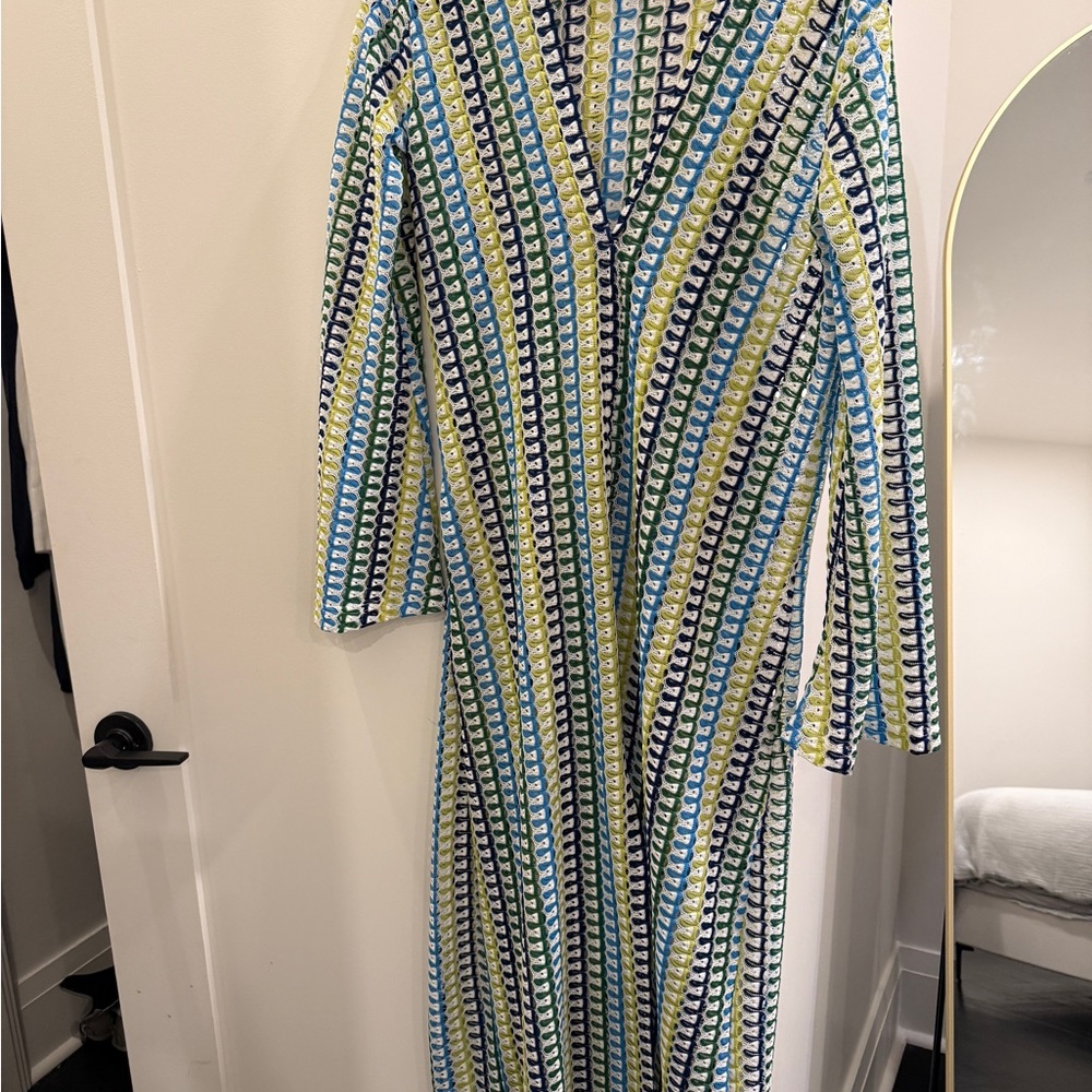 Elegant Long Sleeve Geometric Dress